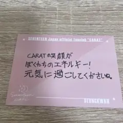 SEVENTEEN SEUNGKWAN CARATくじ