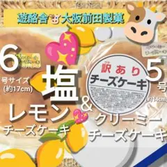 ⑤⭐️塩レモンチーズケーキ６号 ◯クリーミーチーズケーキ５号 セットのサムネイル