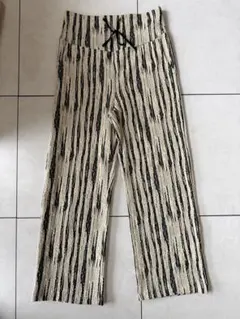 スクラッチ柄 マタニティワイドパンツ トール Lサイズ