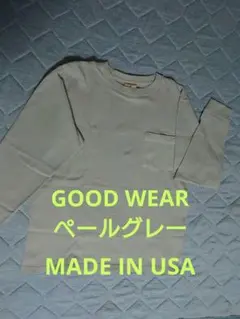Goodwear ロンＴポケット ペールグレー M MADE IN USAのサムネイル
