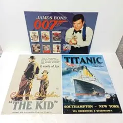 4.007　THE KID　タイタニック　映画作品　ブリキ看板　３点セット