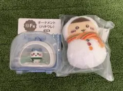 セブンイレブン　ちいかわ　エニマイくじE賞栗まんじゅう、F賞ハチワレセット