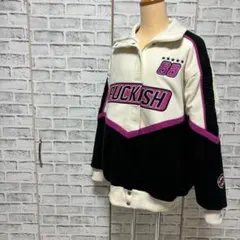 GYDA ジェイダ PUCKISHレーシングジャケット フリース ブルゾン 白のサムネイル