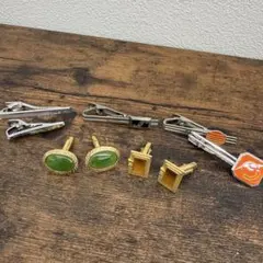 ネクタイピン、カフスセット