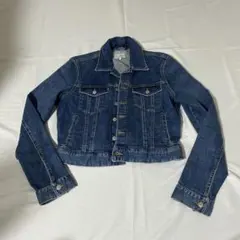 ZARA ダークブルー クロップドデニムジャケット Lサイズ