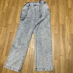 レディースキッズ サスペンダー付きジーパン