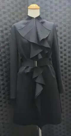 エポカ　フリルカーディガン　コート　ベルト付き