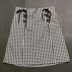 INGNI Mサイズ 編み上げリボン チェック スカート