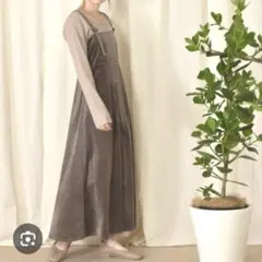 Ｗ closet 後シャーリングタックワンピース/F