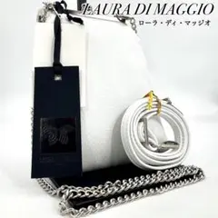 ✨新品未使用✨ローラディマッジオ ショルダーバッグ ポシェット がま口 ホワイトのサムネイル