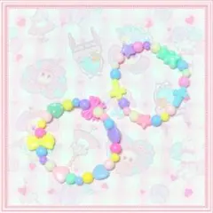 ハンドメイド★原宿系★デコラ★ビーズブレスレット