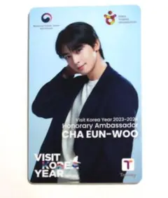 チャウヌ T-moneyカード 非売品！チャウヌ韓国交通カードT-money 未使用