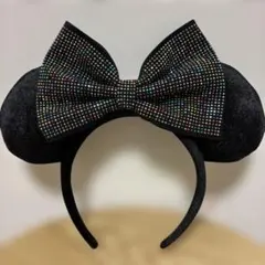 ディズニー ミニーマウス カチューシャ ブラック 黒