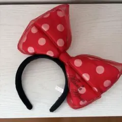 ミニーマウス 水玉リボン カチューシャ