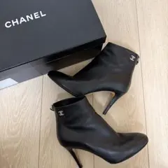 極美品】CHANEL シャネル パールヒール ショートブーツ 36.5 正規品 