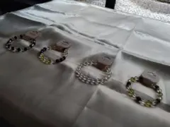 天然石ブレスレット 天然水晶、天然アメジスト、天然ペリドット4点セット