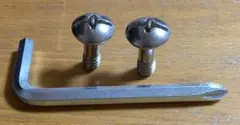 金属製スクリュー2個と六角レンチ