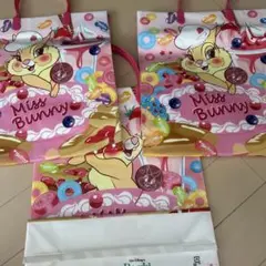 ディズニー ミスバニー ショップ袋 3枚セット 紙袋 バンビ 레트로
