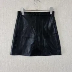 GRL フェイクレザー ミニスカート ブラック