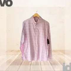 【デッドストック】Tasso Elba 立体織り チェック柄 長袖シャツ L