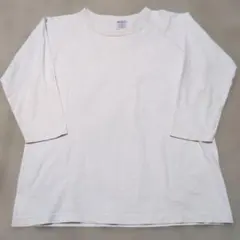 チャンピオン　T1011 七分袖　白　ラグラン