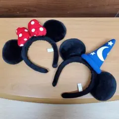 カチューシャ ディズニー 魔法使いの弟子 ミッキー リボン ミニー ファンタジア