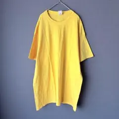 【極美品】ギルダン GILDAN ヘビーコットン Tシャツ イエロー XL 半袖のサムネイル