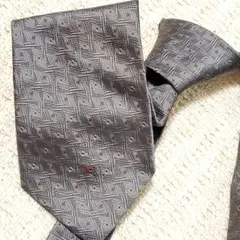 美品✨光沢感 バーバリーロンドン グレー シルク ネクタイ 高級感