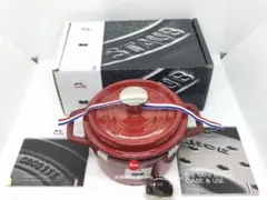 【未使用・限定ノブ付】ストウブ ピコ・ココット ラウンド 14cm チェリー 関