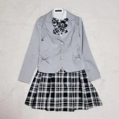 ヒロミチナカノ 160cm キッズスーツ 卒業式 女の子 グレー チェック