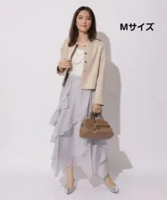 アプワイザーリッシェ エアリーアシメフリルスカート ブルーグレー Mのサムネイル