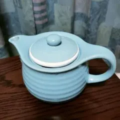 水色ティーポット 茶こし付き 陶器 ブルー 急須 きゅうす