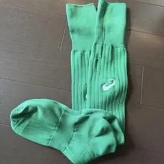 アシックス サッカーソックス 緑色　24