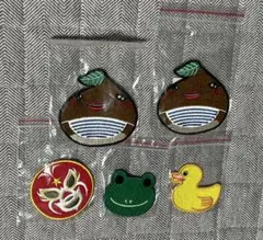 BOO FOO WOO キャラクター刺繍ワッペン 5個セット