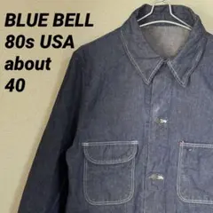 BLUE BELL 80s USA製 デニム カバーオール ロゴジャケットのサムネイル