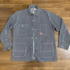 【BEN DAVIS】 ヒッコリー カバーオール ジャケット Lのサムネイル