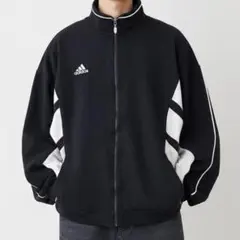 adidas アディダス トラックジャケット ジャージ ブラック×ホワイト XL