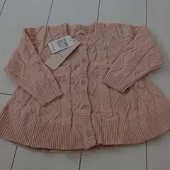 【新品タグ付き】プティマイン チュール付きペプラムカーディガン