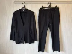 黒 カジュアルスーツ ジャケットとパンツセット