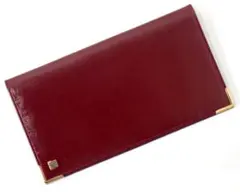 美品 LANVIN ランバンレザー 長札入れ レッド メンズ 長財布のサムネイル