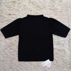 プロポーション✤ハーフスリーブバックボタンニット