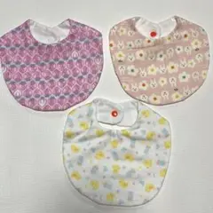ベビースタイ　女の子　3枚組