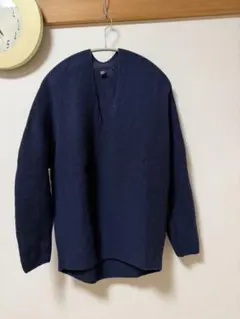 UNIQLO プレミアムラム コクーン セーター L ウール　ネイビー