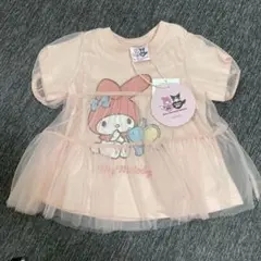 新品 futafuta マイメロディ　90cm Tシャツ　チュール　ピンク　半袖