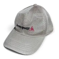 le coq sportif ホワイト メッシュ キャップ ベージュ