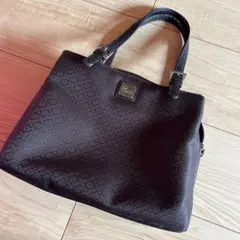 ブラウン合成繊維トートバッグ