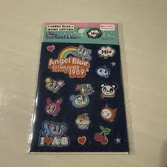 大人気！セリア エンジェルブルー デニム ファブリックステッカー