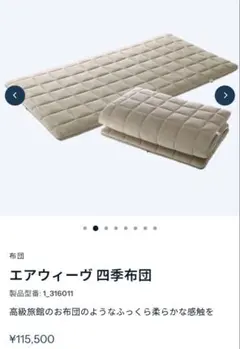 エアウィーヴ 四季布団　2枚セット　シングルのサムネイル
