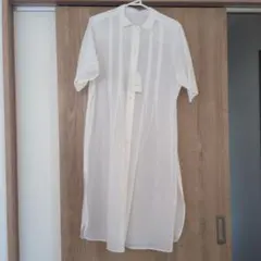 human woman 半袖シャツワンピース M