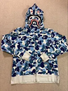 A BATHING APE シャークパーカー ブルーカモ